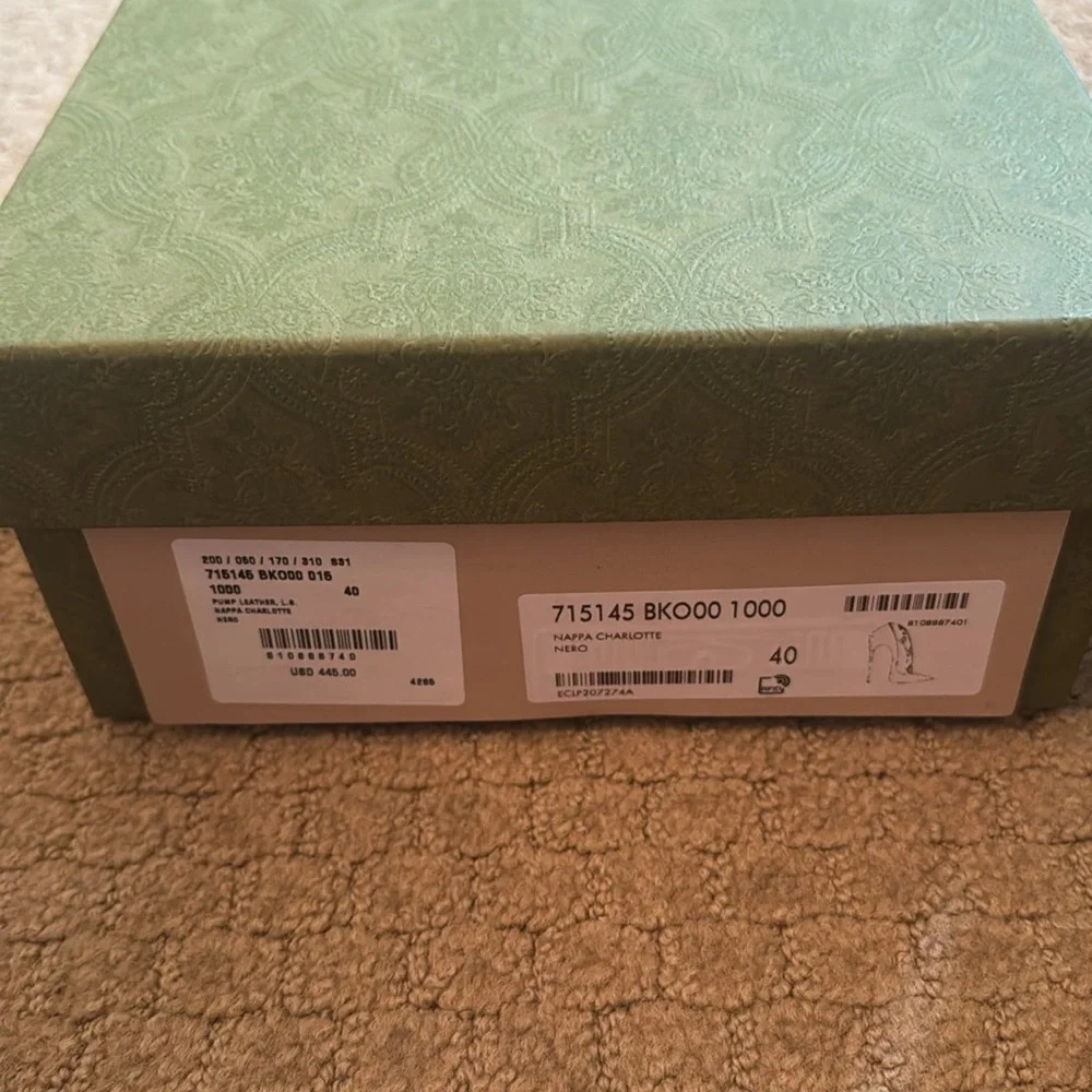 GUCCI Napa Charlotte Pumps 40 Black - Picture 4 of 5